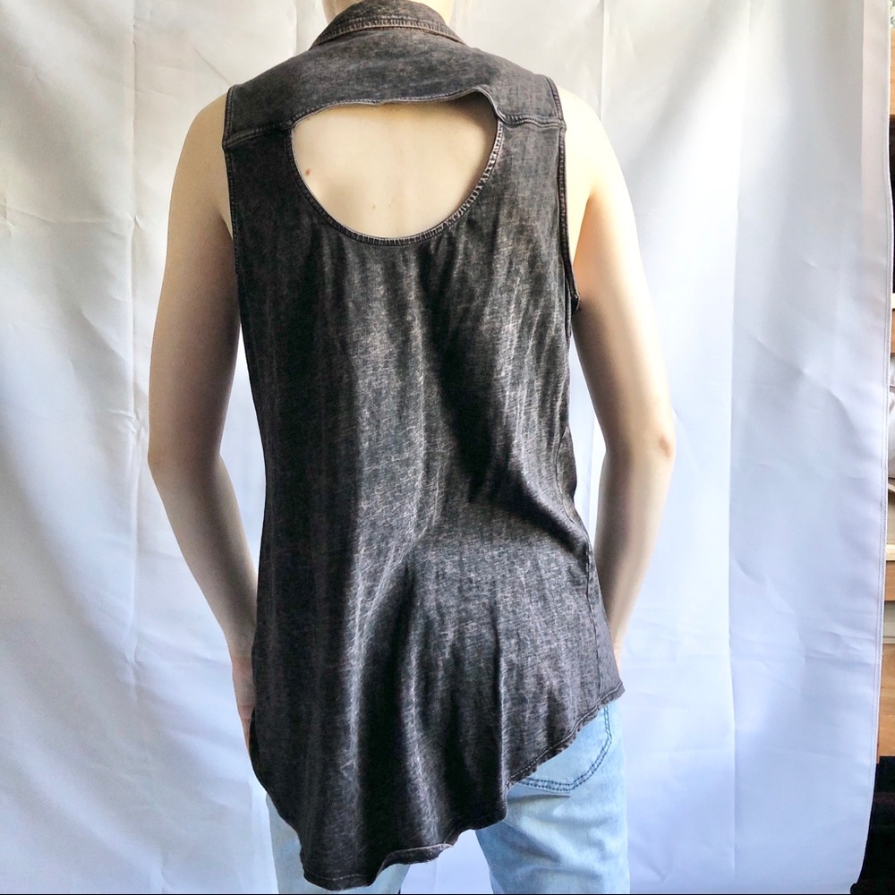 Acid Wash Button Up - Picture 2 of 4